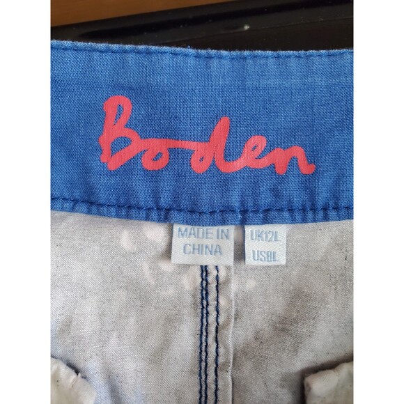 Boden Cotton Blend Blue Sunflower Print Side-Zip A-Line Skirt Size US 8L - Picture 5 of 7